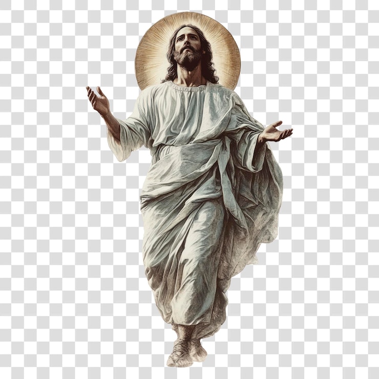 PSD png jezus tekent kunstillustratie