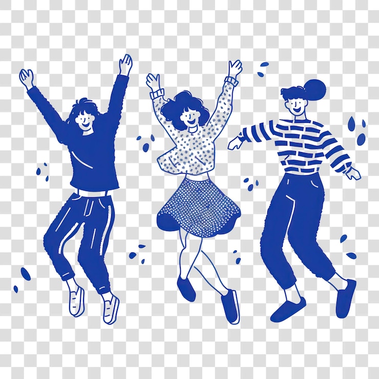 PSD パンガイのジャンプ・イラスト
