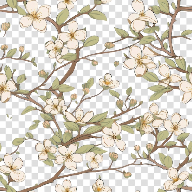 PNG kersenbloesems behangpatroon bloem