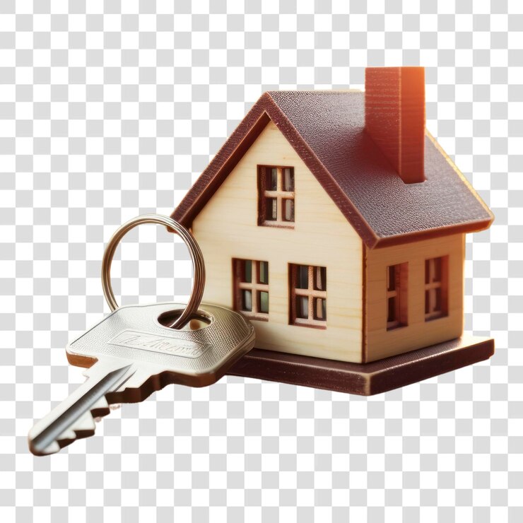 PSD png key house architecture building
