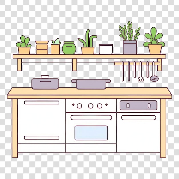 PNG Kitchen linear icon kitchen indoors device