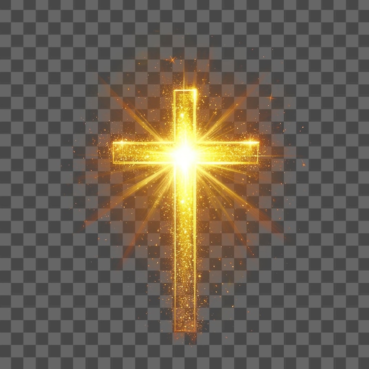 PSD png krzyż promieniujący symbol