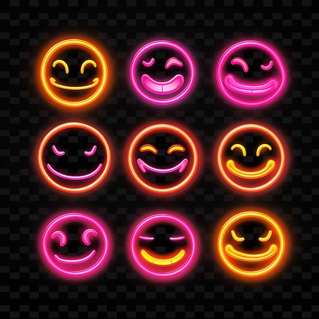 Png Laughing Face Icon Emoji с радостными смешными и забавными бывшими неонными линиями Y2K Форма привлекательна