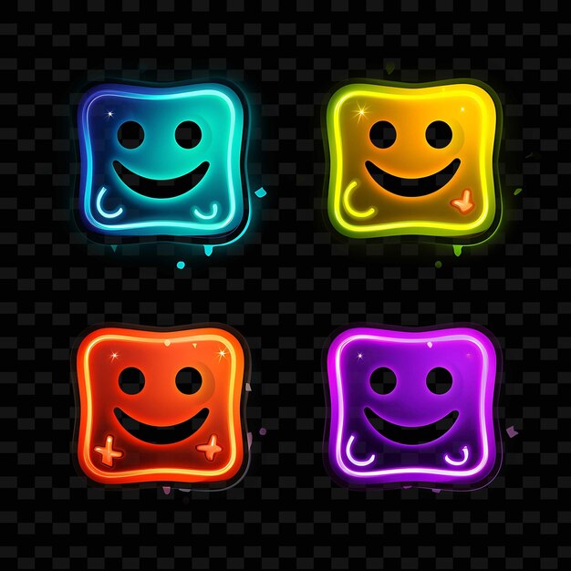 PSD png laughing face icon emoji con risata incontrollabile hilari neon lines y2k forma accattivante