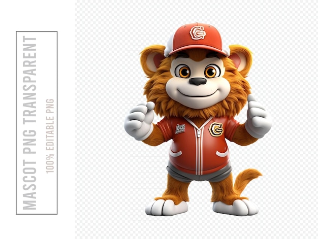 PSD png mascot cartoon character transparent