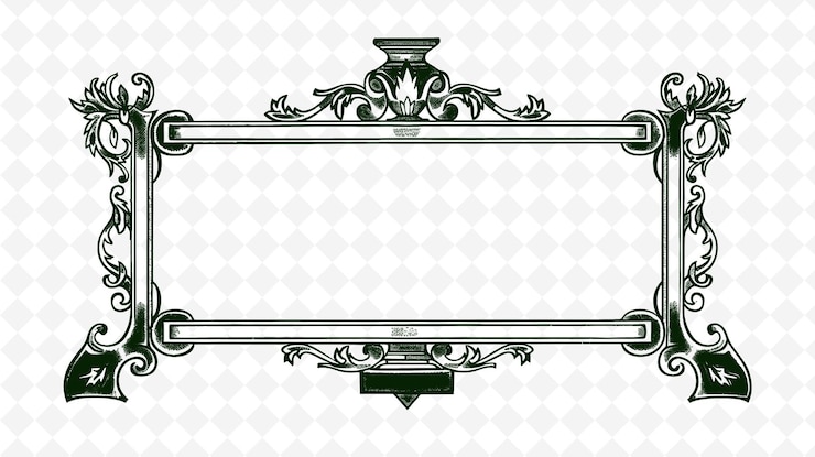 PSD png medieval blacksmith frame art with anvil and hammer decorati illustration frame art decorative