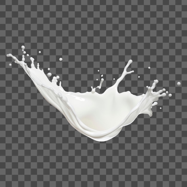 PNG Melksplash achtergrond melkwit