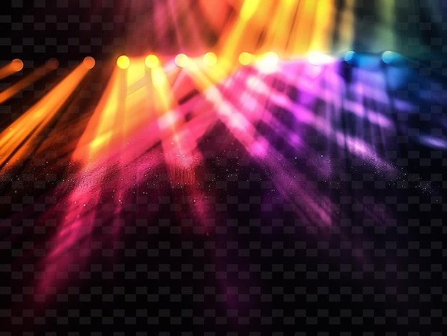 PSD png mood light rays with soft light and multi colored ambient co neon transparent y2k collections