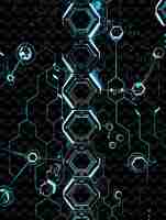 PSD png nanotech tape decal z mikroskopijnymi robotami i carbon nano creative neon y2k shape decorativet