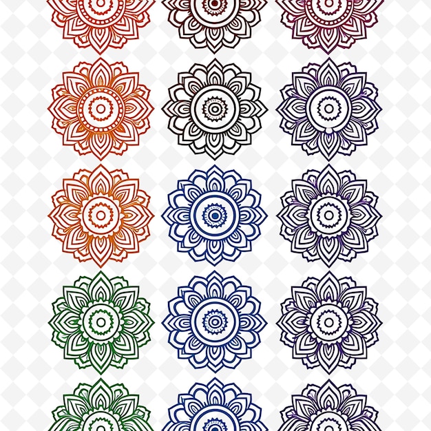 png nature collage frames clean background designs with animal flower and line art elements