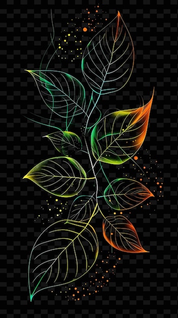 PSD png nature tape decal met organische ontwerpen en natuurlijke texturen creatief neon y2k vorm decoratief