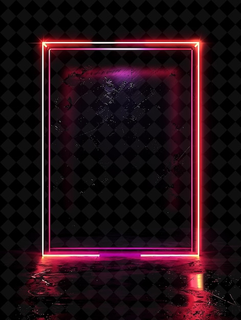 PSD png neon frame and pattern designs for unique wall art and decor y2k collage