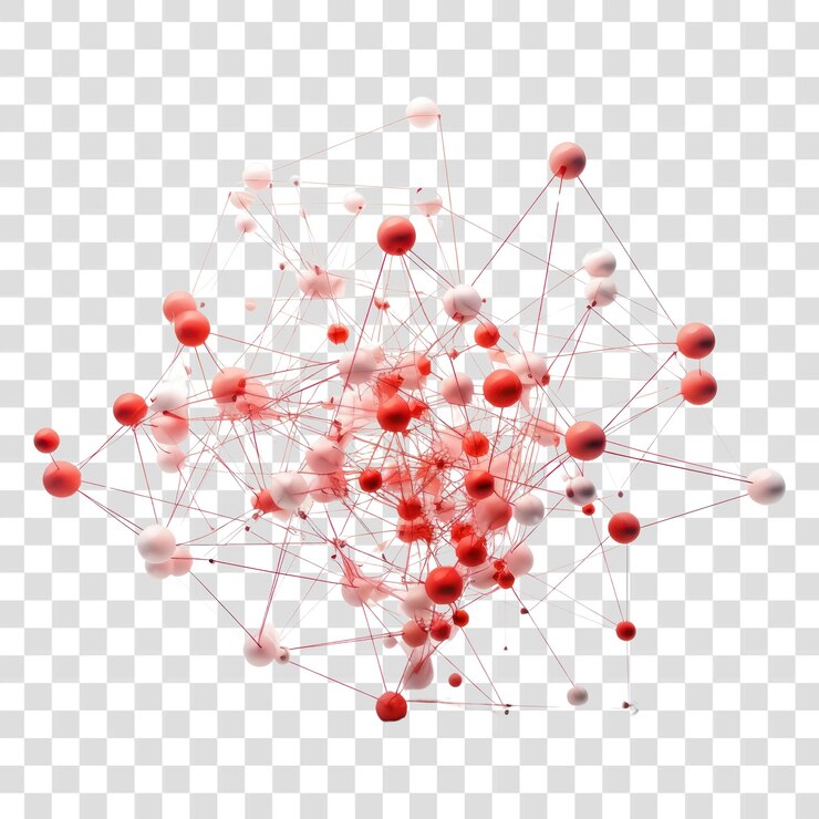 PSD png network shape white background microbiology