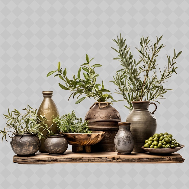 PSD png olive bonsai terra cotta pot oblong leaves mediterranean ess przezroczyste różnorodne drzewa dekoracja