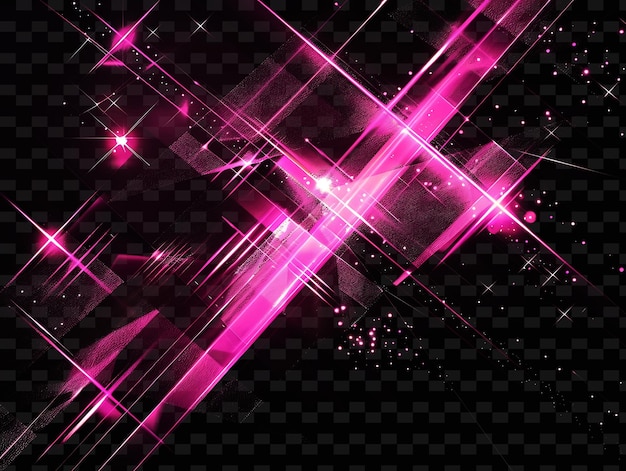 PSD png overlapping light flares with layered flares and fuchsia col unique radiant neon light streaks