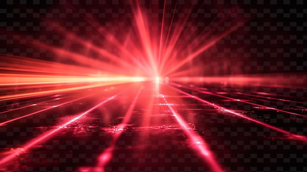 PSD png parallel light rays met intense light en red dramatic colo neon transparante y2k collecties