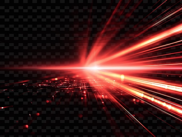 PSD png parallel light rays with harsh light and red intense color l neon transparent y2k collections