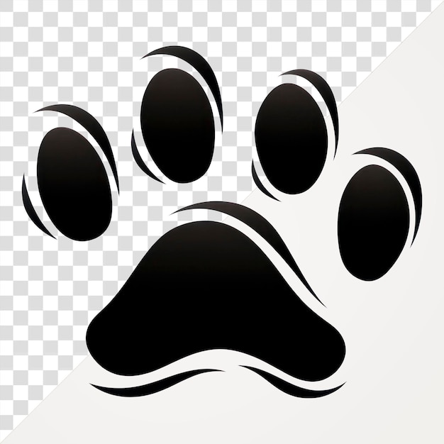 PNG Paw print dier zwart logo