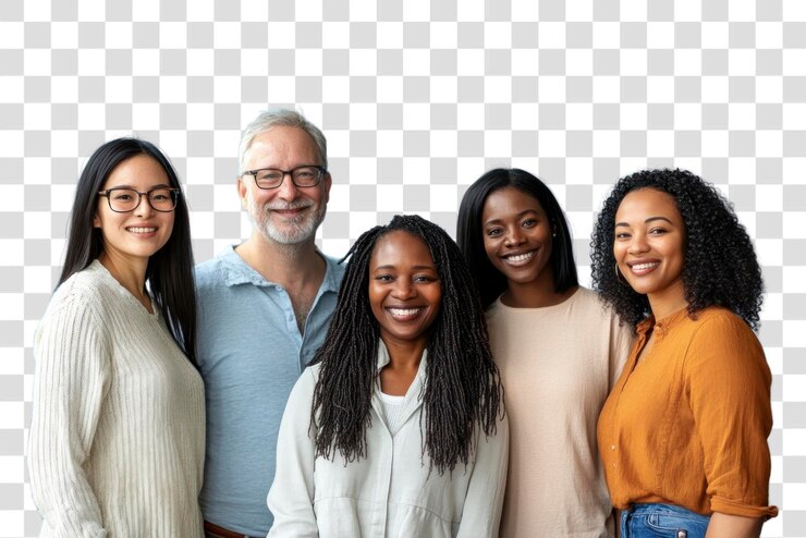 PSD png persoon verschillende achtergrond
