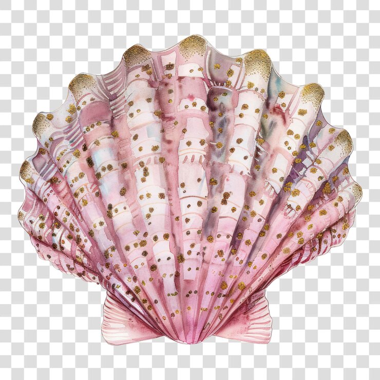 PSD png a pink shell invertebrate seashell clothing