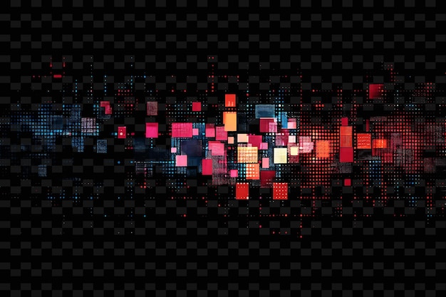PSD png pixel tape decal with pixelated images and 8 bit designs sq creative neon y2k shape decorativeu