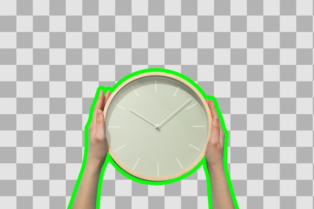 PNG Poster Collage watch in hands isolated on white background