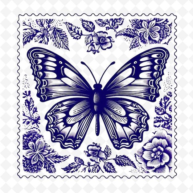 PSD png premium aquarel flower stamps artistic designs for creative projects clipart and tattoo