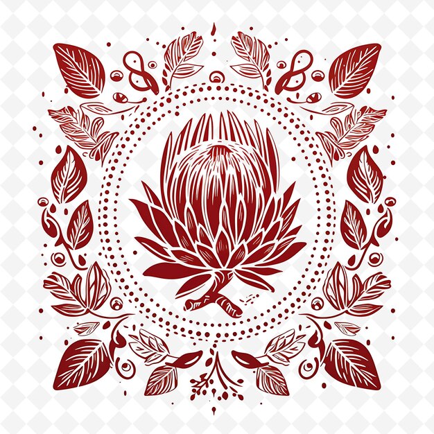 PSD png premium aquarel flower stamps artistic designs for creative projects clipart and tattoo