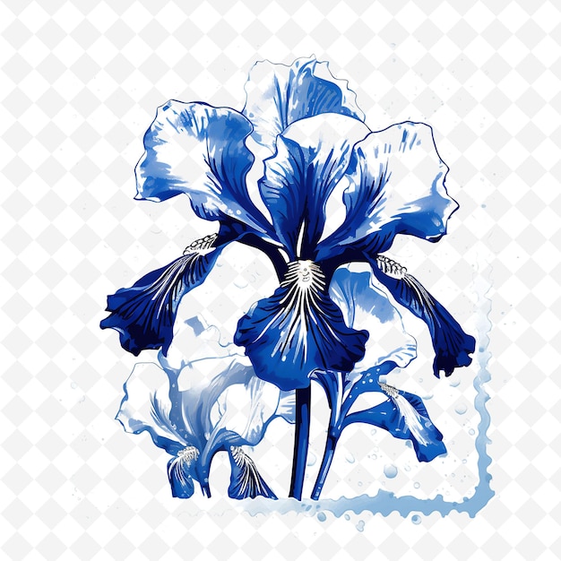 PSD png premium aquarel flower stamps artistic designs for creative projects clipart and tattoo