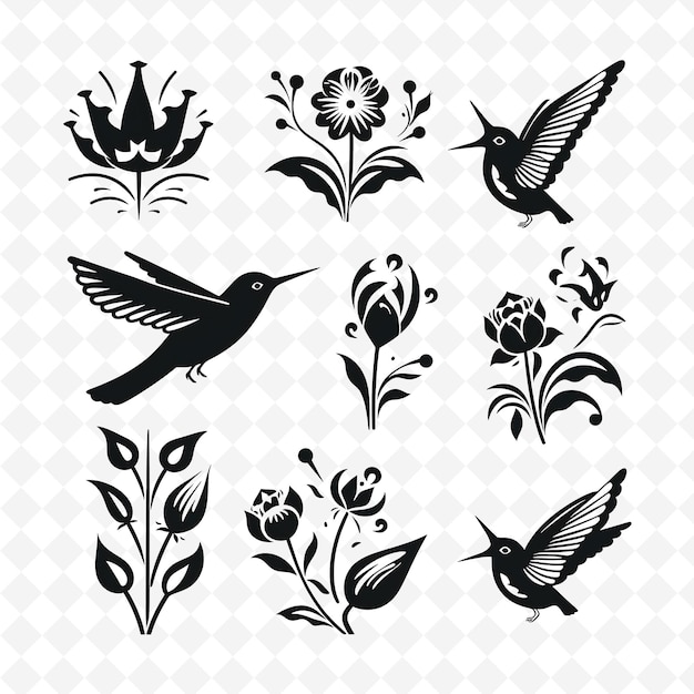 Png premium watercolor flower stamps artistic designs for creative projects clipart and tattoo