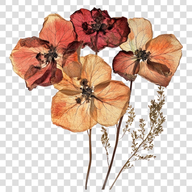 PNG 압축 된 꽃줄 꽃잎 건조