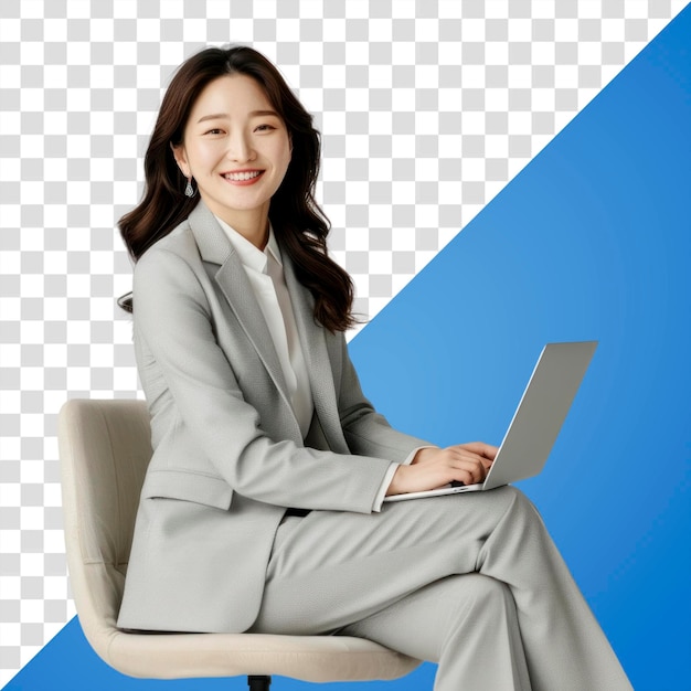 パプア・NGの女性 プロフェッショナルのラップトップ