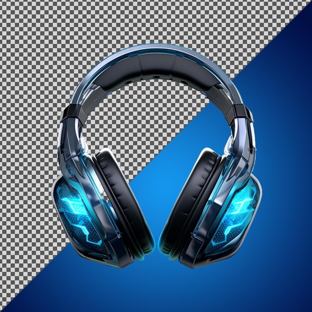PSD png psd beautiful gaming headphones isolated on a transparent background
