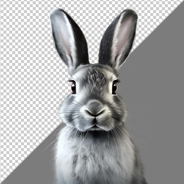 Png and psd cute rabbit on a transparent background