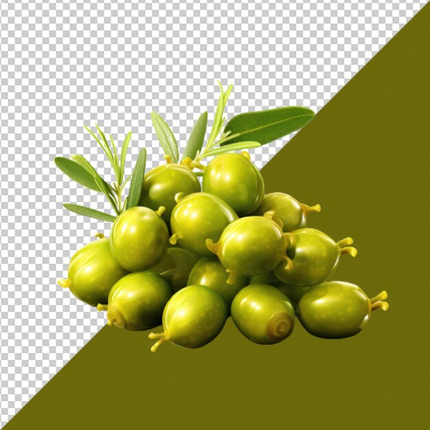 PSD png and psd fresh capotes capers isolated on a transparent background