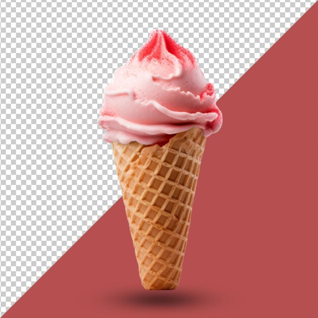 Png and psd icecream cone on a transparent background