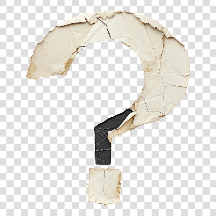 PSD png question mark symbol paper white background accessories