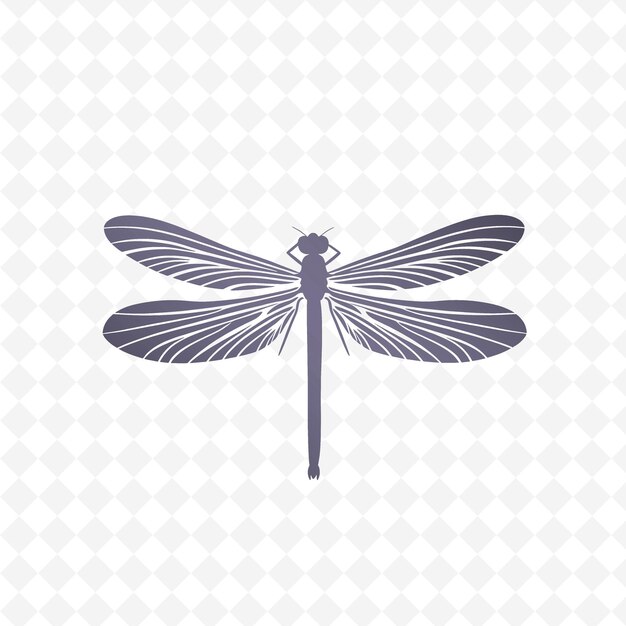 PSD png raffia palm with dragonfly wing textures and simple icons wi outline animal and tropical leave