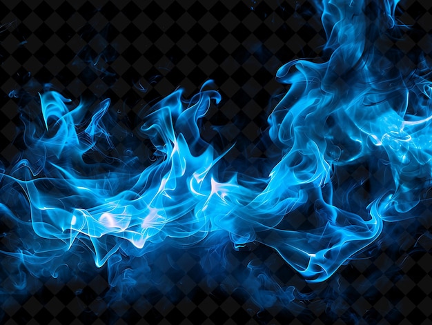 PSD png rapid blazing inferno met helderblauwe vlammen en white hot neon texture effect y2k collection