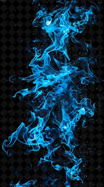 PSD png rapid blazing inferno with bright blue flames and white hot neon texture effect y2k collection