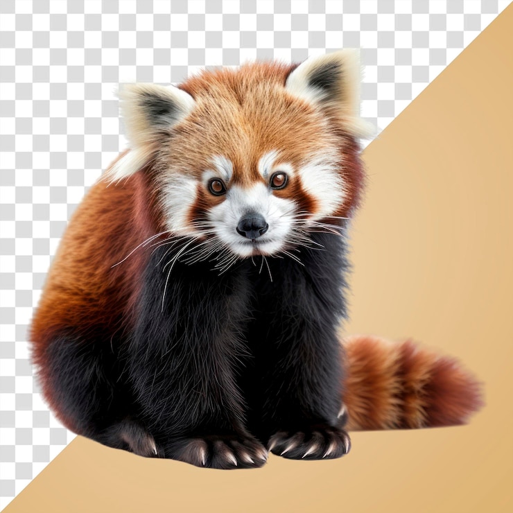 PSD png red panda wildlife animal mammal