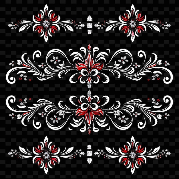 PSD png regal iris flowers borderlines design con fleur de lis e illustrazione collezioni astratte