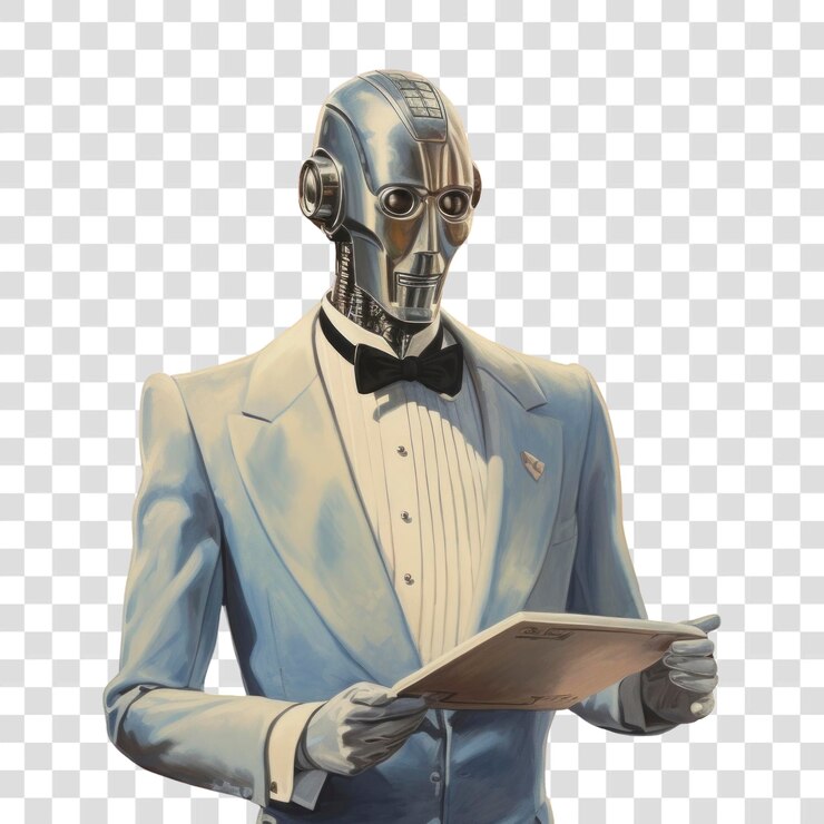 PSD png robot waiter adult architecture accessories