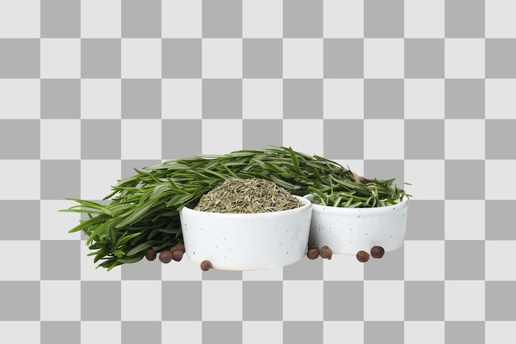 PSD png rosemary seasoning isolated on white background