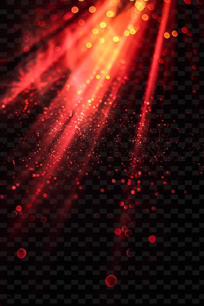 PSD png równoległe promienie światła z intensywnym światłem i czerwonym dramatycznym kolorem neon przezroczyste kolekcje y2k