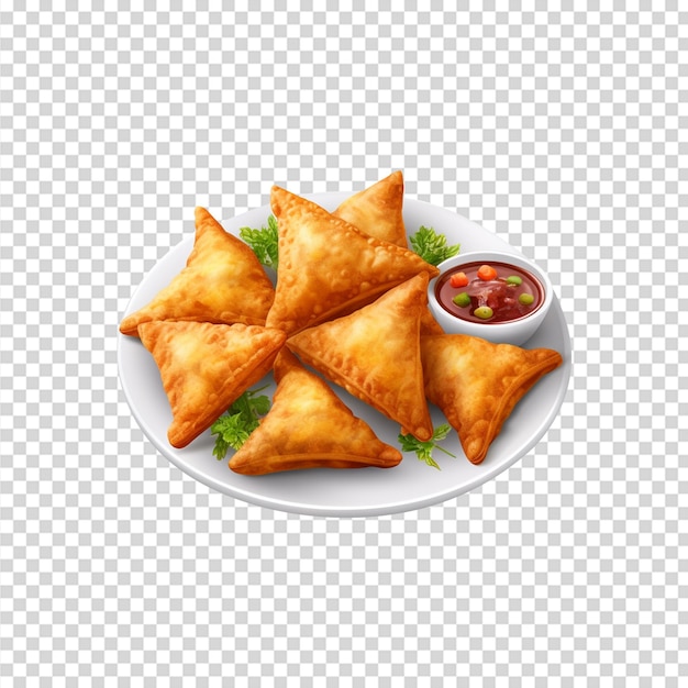 PSD png samosas indyjskie danie na przezroczystym tle