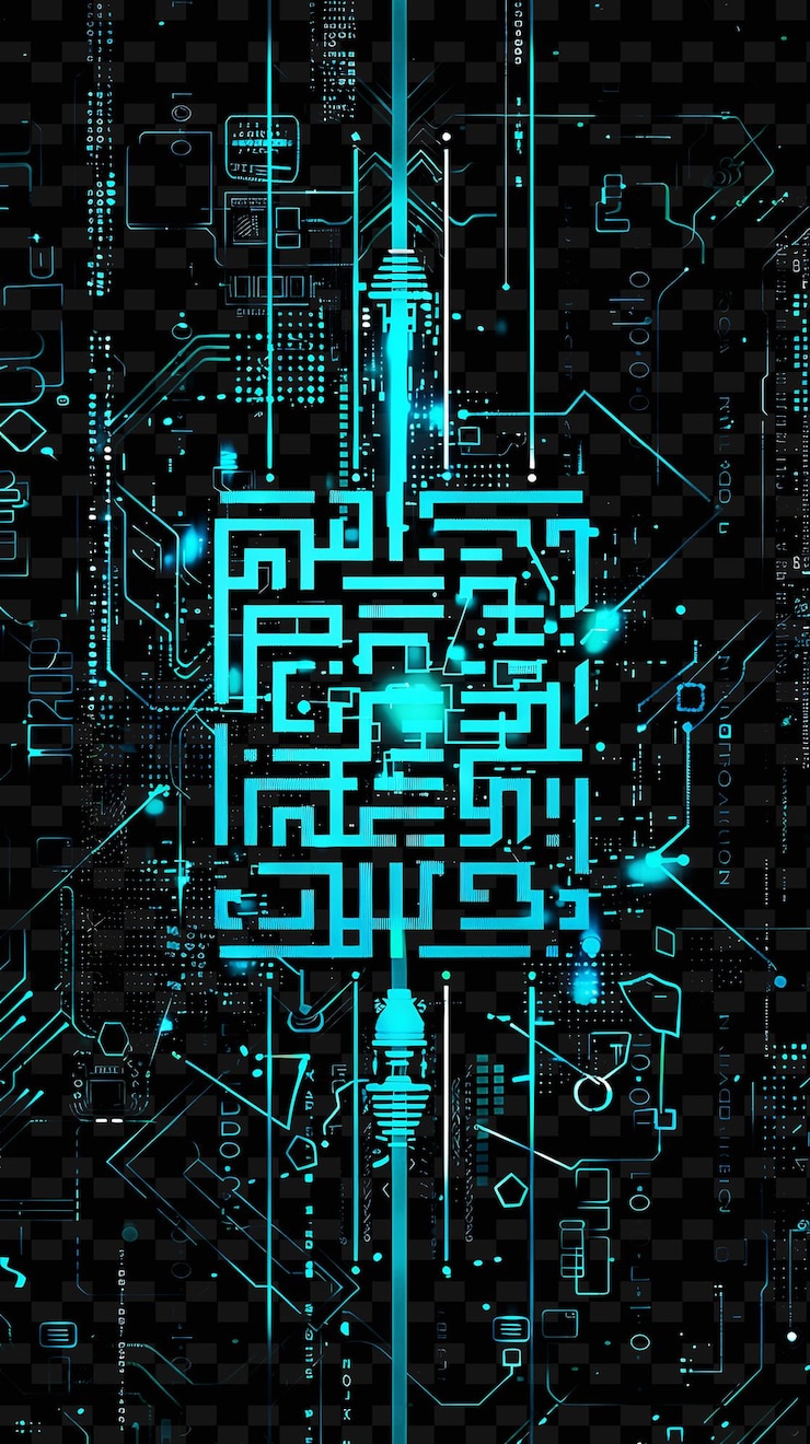 PSD png scanner tape decal with barcode scanners and qr codes recta creative neon y2k shape decorativen