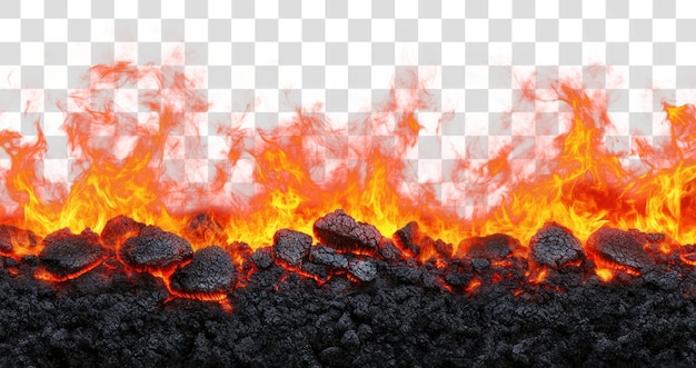 PNG Sekwencja ognia tło płomienie węgiel