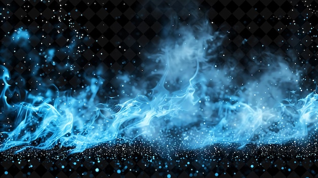PSD pngene glowing starlight fire con teneri tonalità bianche e blu neon texture effect y2k collection