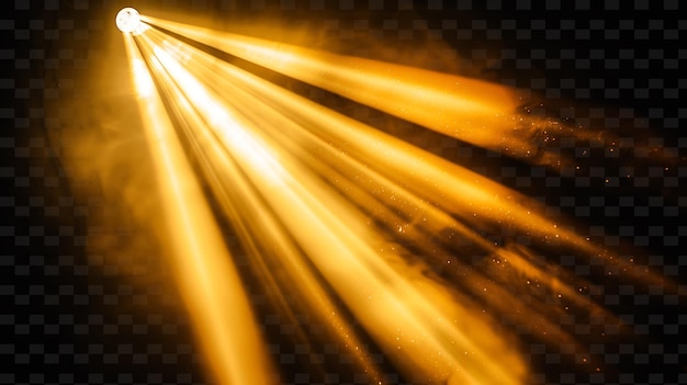 PSD png shaft light rays z jasnym światłem i żółtym ciepłym kolorem lig neon przezroczyste kolekcje y2k
